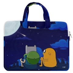 Adventure Time Jake And Finn Night Macbook Pro 13  Double Pocket Laptop Bag by Sarkoni