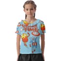 Adventure Time Avengers Age Of Ultron Kids  Frill Chiffon Blouse View1