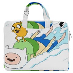 Adventure Time Finn And Jake Snow Macbook Pro 13  Double Pocket Laptop Bag by Sarkoni