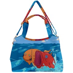 Adventure Time Fish Landscape Double Compartment Shoulder Bag by Sarkoni