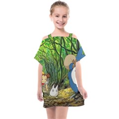 Anime My Neighbor Totoro Jungle Kids  One Piece Chiffon Dress by Sarkoni