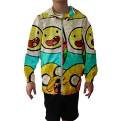 Painting Illustration Adventure Time Psychedelic Art Kids  Hooded Windbreaker by Sarkoni