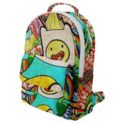 Painting Illustration Adventure Time Psychedelic Art Flap Pocket Backpack (small) by Sarkoni