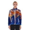 Digital Art Fantasy Impressionism Painting Ship Boat Psychedelic Peacock Mushroom Flamingos Hipwreck Women s Bomber Jacket View1