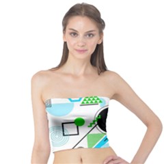 Geometric Shapes Background Tube Top by Bedest