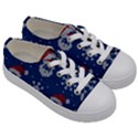 Santa Clauses Wallpaper Kids  Low Top Canvas Sneakers View3