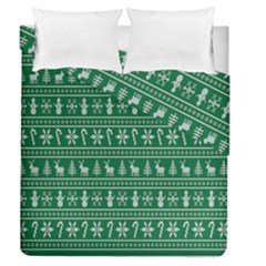 Wallpaper Ugly Sweater Backgrounds Christmas Duvet Cover Double Side (queen Size) by artworkshop