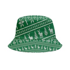 Wallpaper Ugly Sweater Backgrounds Christmas Inside Out Bucket Hat by artworkshop