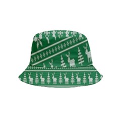 Wallpaper Ugly Sweater Backgrounds Christmas Inside Out Bucket Hat (kids) by artworkshop