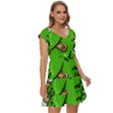 Parrot Hat Cartoon Captain Short Sleeve Tiered Mini Dress View3