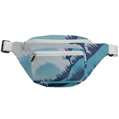 Swan Flying Bird Wings Waves Grass Fanny Pack by Bedest