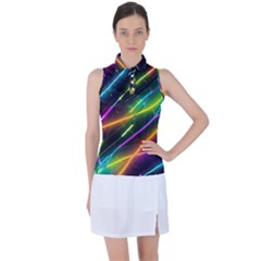 Vibrant Neon Dreams Women s Sleeveless Polo T-shirt by essentialimage