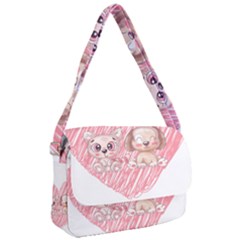 Cat Kitten Feline Pet Animal Cute Courier Bag by Sarkoni