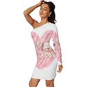 Cat Kitten Feline Pet Animal Cute Long Sleeve One Shoulder Mini Dress View2