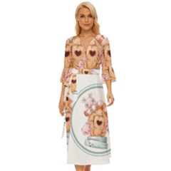 House Pet Animal Cute Midsummer Wrap Dress by Sarkoni