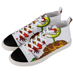 Milk Cookies Christmas Holidays Men s Mid-top Canvas Sneakers by Sarkoni