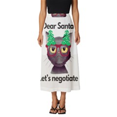 Cute Cat Glasses Christmas Tree Classic Midi Chiffon Skirt by Sarkoni