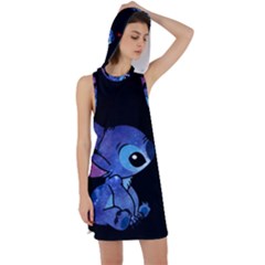 Stitch Love Cartoon Cute Space Racer Back Hoodie Dress by Bedest