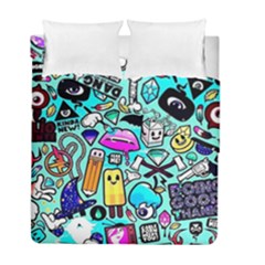 Graffiti Pop Art Crazy Retro Duvet Cover Double Side (full/ Double Size) by Bedest