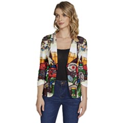 Graffiti Go Art Women s One-button 3/4 Sleeve Short Jacket by Bedest