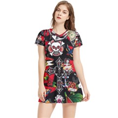 Graffiti Tatoo Skate Art Boom Women s Sports Skirt by Bedest