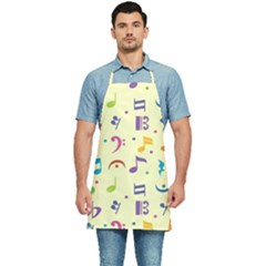 Seamless Pattern Musical Note Doodle Symbol Kitchen Apron by Hannah976