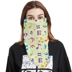 Seamless Pattern Musical Note Doodle Symbol Face Covering Bandana (triangle) by Hannah976