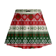 Ugly Sweater Merry Christmas  Mini Flare Skirt by artworkshop