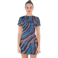 Dessert Waves  pattern  All Over Print Design Drop Hem Mini Chiffon Dress by coffeus