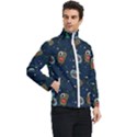 Monster Alien Pattern Seamless Background Men s Bomber Jacket View2