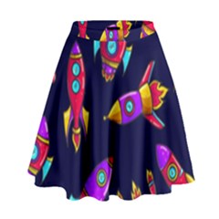 Space Patterns High Waist Skirt by Hannah976