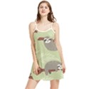 Sloths Pattern Design Summer Frill Dress View1