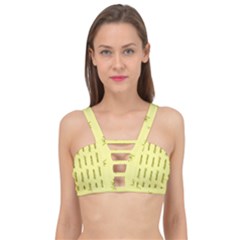 Yellow Pineapple Cage Up Bikini Top by ConteMonfrey