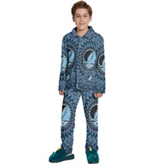 Grateful Dead Butterfly Pattern Kids  Long Sleeve Velvet Pajamas Set by Bedest