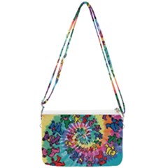 Grateful Dead Bears Tie Dye Vibrant Spiral Double Gusset Crossbody Bag by Bedest