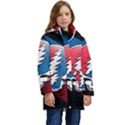 Grateful Dead Big Skull Kids  Hooded Longline Puffer Jacket View1