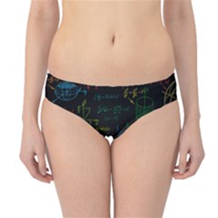 Mathematical Colorful Formulas Drawn By Hand Black Chalkboard Hipster Bikini Bottoms by Ravend