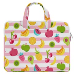 Tropical Fruits Berries Seamless Pattern Macbook Pro 16  Double Pocket Laptop Bag  by Ravend