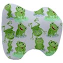 Cute Green Frogs Seamless Pattern Head Support Cushion View3