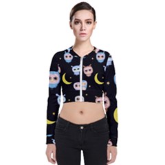 Cute Art Print Pattern Long Sleeve Zip Up Bomber Jacket by Apen