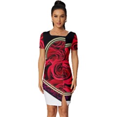 Love Design Fitted Knot Split End Bodycon Dress by TShirt44