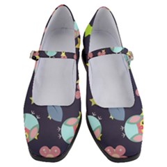 Owl Stars Pattern Background Women s Mary Jane Shoes by Apen