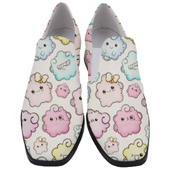 Cute Doodle Cartoon Seamless Pattern Women Slip On Heel Loafers by Apen