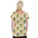 American Golden Ancient Totems Cap Sleeve Top View2