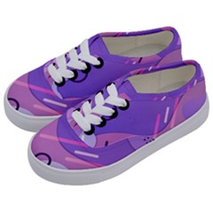 Colorful Labstract Wallpaper Theme Kids  Classic Low Top Sneakers by Apen