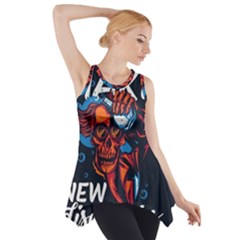 Make Devil Discovery  Side Drop Tank Tunic by Saikumar