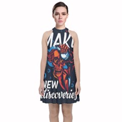 Make Devil Discovery  Velvet Halter Neckline Dress  by Saikumar