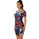 Make devil discovery  Fitted Knot Split End Bodycon Dress View2