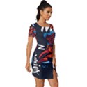 Make devil discovery  Fitted Knot Split End Bodycon Dress View3