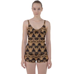 Abstract Design Background Patterns Tie Front Two Piece Tankini by Jatiart
